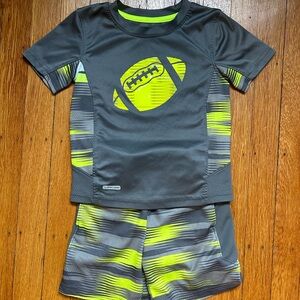 Football shorts and t-shirt toddler set 2T